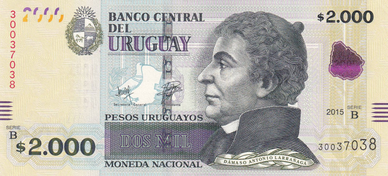 Uruguay, 2.000 Pesos Uruguayos, 2015, UNC, p99

Corner fold

Estimate: USD 1...