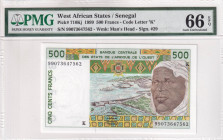 West African States, 500 Francs, 1999, UNC, p710Kj