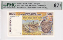 West African States, 1.000 Francs, 1993, UNC, p711Kc