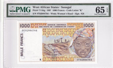 West African States, 1.000 Francs, 1997, UNC, p711Kg