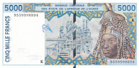 West African States, 5.000 Francs, 1995, UNC, p713Kd
