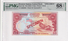 Western Samoa, 5 Tala, 1985, UNC, p26s, SPECIMEN
