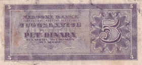 Yugoslavia, 5 Dinara, 1950, XF, p67R