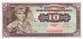 Yugoslavia, 10 Dinara, 1965, UNC, p78s, SPECIMEN