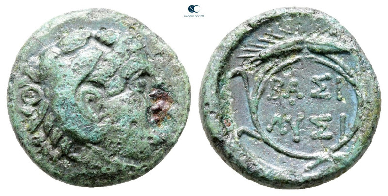 Kings of Thrace. Uncertain mint. Macedonian. Lysimachos 305-281 BC. 
Bronze Æ
...