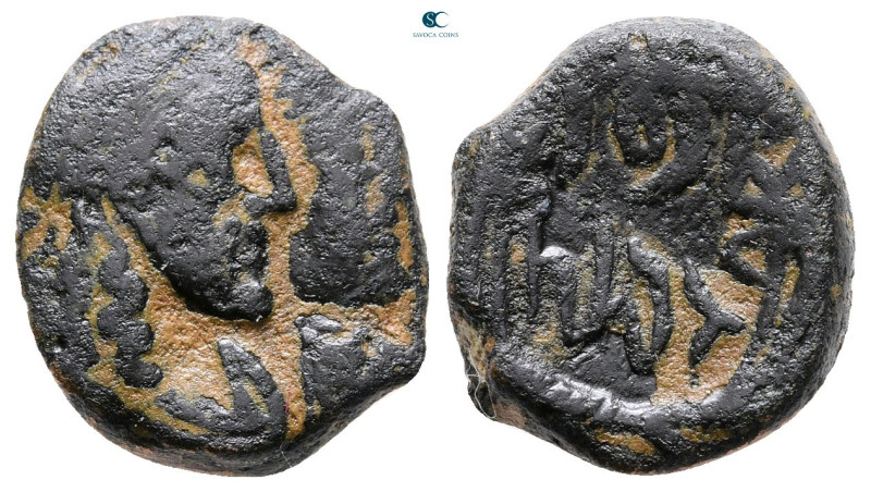 Nabataea. Petra. Rabbel II, with Gamilat AD 70-106. 
Bronze Æ

15 mm, 3,69 g...