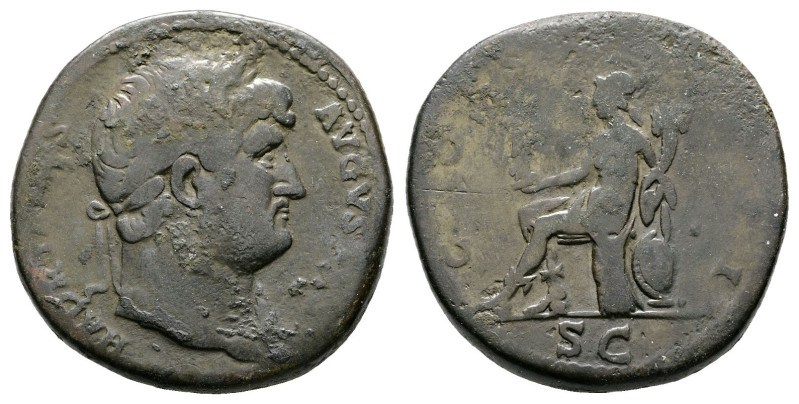 Hadrian AD 117-138. Rome
Sestertius Æ

32 mm, 27,05 g



Nearly Very Fine...