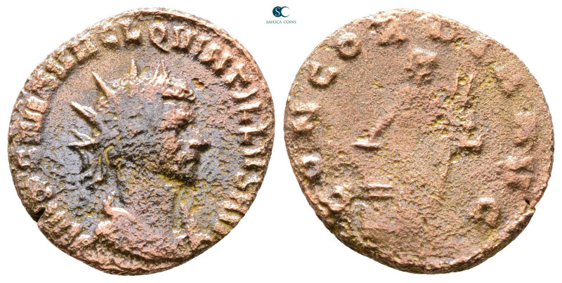 Quintillus AD 270. Rome
Antoninianus Æ

20 mm, 2,63 g



Fine