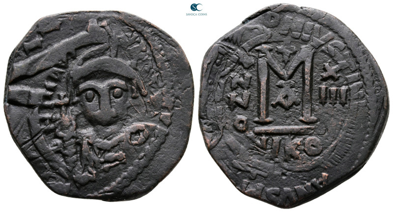 Maurice Tiberius AD 582-602. Nikomedia
Follis or 40 Nummi Æ

33 mm, 11,78 g
...