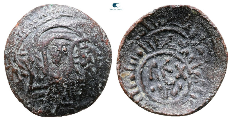 Italy. Messina. Guglielmo I il Malo (the Bad) AD 1154-1166. 
Follaro Æ

15 mm...