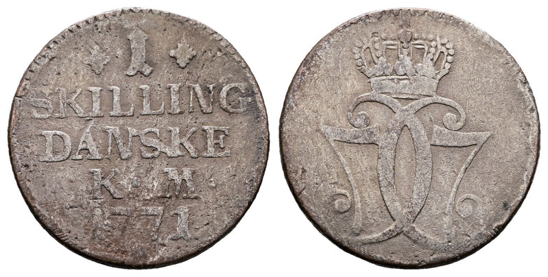 Denmark. AD 1771. 
1 Skilling

 mm, 10,87 g



Nearly Very Fine