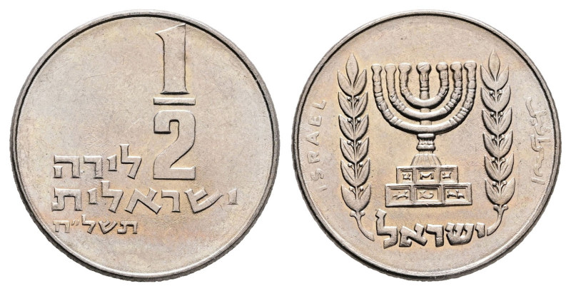 Israel. AD 1974. 
1/2 Lira

 mm, 6,75 g



Mint State