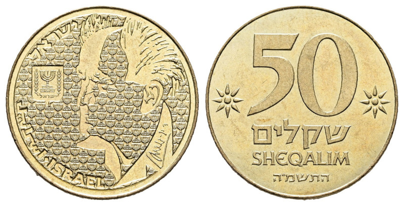 Israel. AD 1984. David Ben Gurion
50 Sheqalim 

 mm, 9 g



Mint State