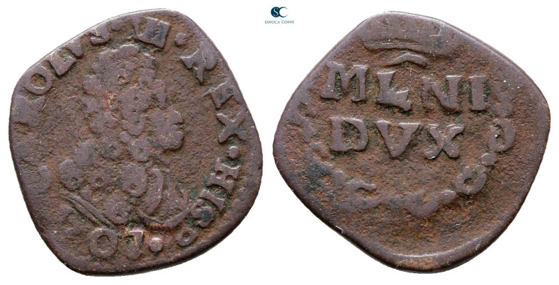 Italy. Milano. Charles VI of Habsburg AD 1711-1740. 
Quattrino CU 1707

17 mm...