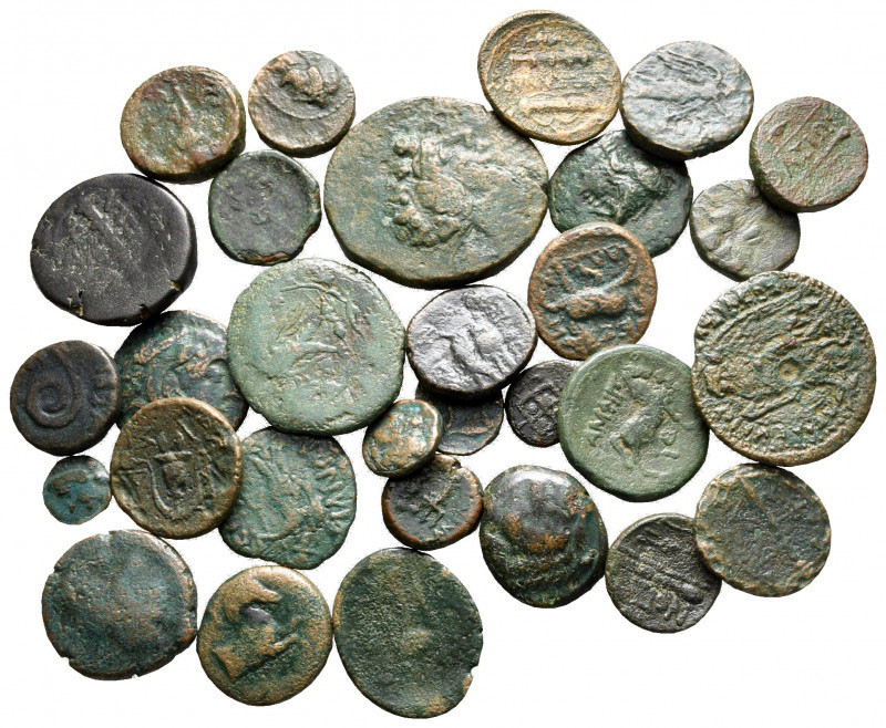 Lot of ca. 30 greek bronze coins / SOLD AS SEEN, NO RETURN! 

Fine