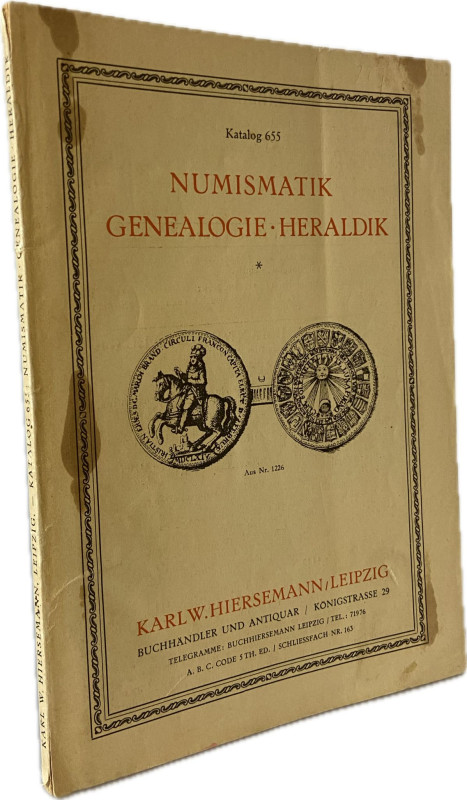 Hiersemann, K.W.


Katalog 655. Numismatik, Genealogie, Heraldik. 1485 Nrn. B...