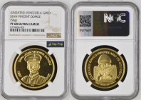 VENEZUELA Republic (1857-1935) Gold Medal Juan Vincent Gomez Undated 1991 gold.9999 Gr.50. NGC PF68 ULTRA CAMEO (n.6774506-001) TOP GRADE Juan Vincent...