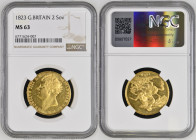 GREAT BRITAIN King George IV (1820-1830) 2 Pounds 1823 gold Gr.15,96. Spink 3798; Marsh T.6; Mintage not known. NGC MS63 (n.6771624-007) Vibrant brill...