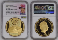 GREAT BRITAIN Queen Elizabeth II (1952-2022) 200 Pounds 2021 “Music Legends” gold Gr.62,2. Spink WH8; Mintage 150 Limited edition LONDON. NGC PF70 ULT...