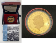 GREAT BRITAIN Queen Elizabeth II (1952-2022) 200 Pounds 2022 series City Views London gold Gr.62,2. Mintage 250 Limited Edition LONDON. With box and C...