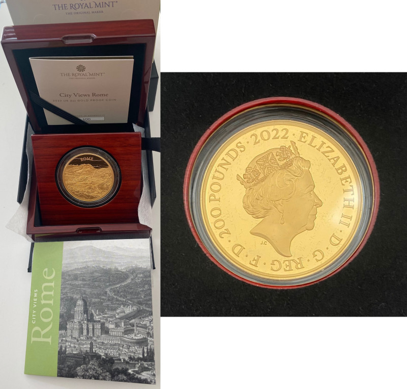 GREAT BRITAIN Queen Elizabeth II (1952-2022) 200 Pounds 2022 series City Views R...