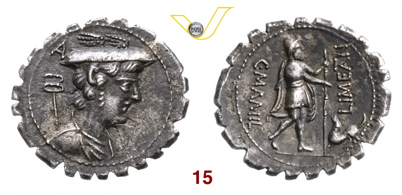 MAMILIA - C. Mamilius Limetanus (82 a.C.) Denario. B. 6 Syd. 741 Cr. 362/1 A.V. ...