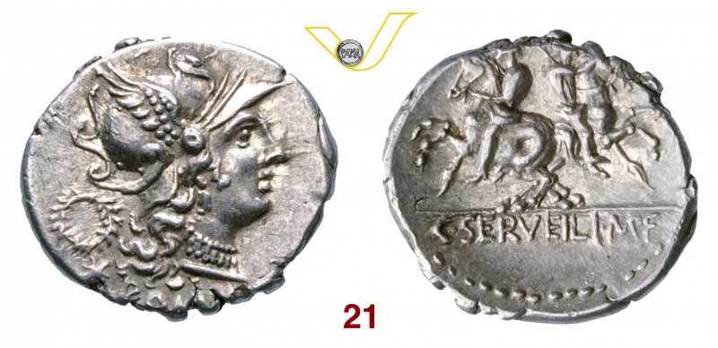 SERVILIA - C. Servilius M.f. (136 a.C.) Denario. B. 1 Syd. 525 Cr. 239/1 A.V. 55...