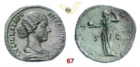 LUCILLA (moglie di Lucio Vero, † 182) Sesterzio. D/ Busto drappeggiato R/ Venere stante con mela. RIC 1767 Ae g 23,45 SPL/q.SPL