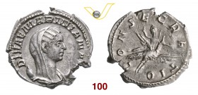 MARINIANA (moglie di Valeriano) Antoniniano. D/ Busto velato su crescente R/ Mariniana su pavone in volo. Coh. 3 RIC 3/4 Ag g 3,07 q.SPL