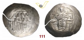 TEODORO I (1208-1222) Trachy, Magnesia. D/ L'Imperatore e S. Teodoro stanti R/ Il Cristo in trono. Ag g 3,95 • Frattura; esemplare "stato zecca" FDC