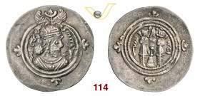KHUSRO II (590-627) Dracma. Mitchiner 19 Ag g 4,11 SPL