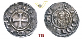 AREZZO REPUBBLICA (Sec. XIII) Grosso da 12 Denari (1230-1250) D/ Croce R/ Busto frontale di S. Donato, benedicente. CNI 1/8 MIR 2 Ag g 1,68 • Bella pa...