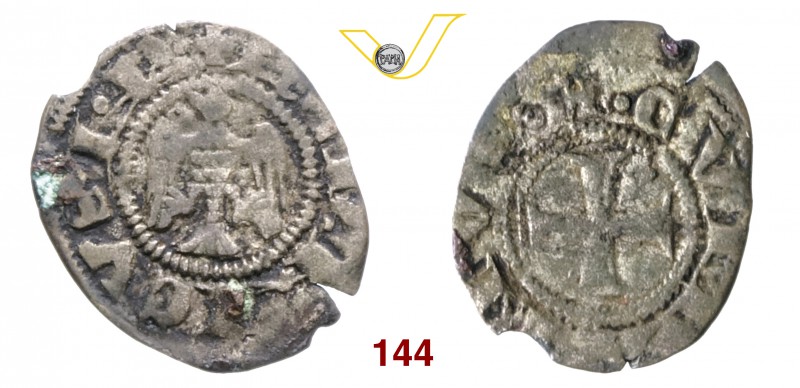 COMO COMUNE, a nome di Enrico VII (Sec. XII-XIV) Denaro. D/ Aquila ad ali spiega...