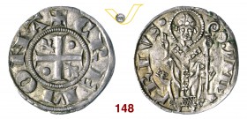 CREMONA COMUNE (1155-1330) Grosso. D/ Croce accantonata da due giglie e due bisanti R/ S. Imerio, mitrato e nimbato, seduto in trono con pastorale, be...
