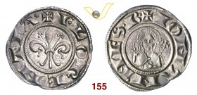 FIRENZE REPUBBLICA (1189-1532) Fiorino di stella da 12 Denari (anteriore al 1260) D/ Giglio fiorentino R/ Busto frontale di S. Giovanni, benedicente. ...