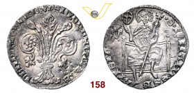 FIRENZE REPUBBLICA (1189-1532) Guelfo da 5 Soldi (30 Denari), 1369-1389, simbolo non identificato. D/ Giglio fiorentino R/ San Giovanni seduto. MIR 56...