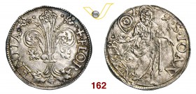 FIRENZE REPUBBLICA (1189-1532) Grosso da 7 Soldi, 1509 II semestre (simbolo: stemma Albizzi sormontato da B, Banco di Andrea di Matteo Albizzi) D/ Gig...