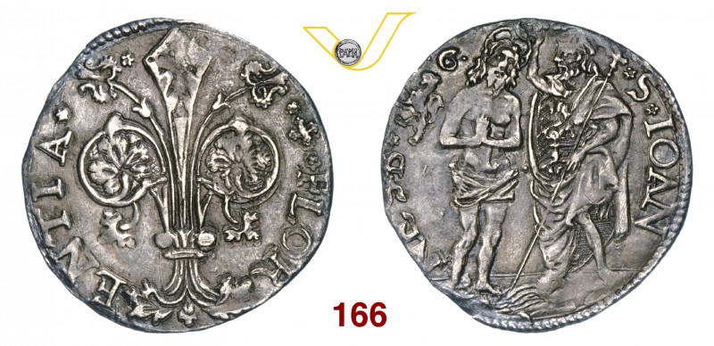 FIRENZE REPUBBLICA (1189-1532) Barile da 10 Soldi, 1512 I semestre (simbolo: leo...