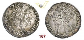 FIRENZE REPUBBLICA (1189-1532) Barile da 10 Soldi, 1518 I semestre (simbolo: stemma Nobili sormontato da N, Niccolò di Carlo Nobili) D/ Giglio fiorent...