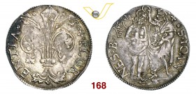 FIRENZE REPUBBLICA (1189-1532) Barile da 10 Soldi, 1510 I semestre (simbolo: stemma Rucellai sormontato da M, Mariotto di Piero di Brancazio Rucellai)...