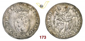 FIRENZE COSIMO I DE' MEDICI (1536-1574) Giulio 1572. D/ Stemma coronato R/ I Santi Giovanni e Cosimo. MIR 170/3 Ag g 3,09 • Tipologia rara in questa c...