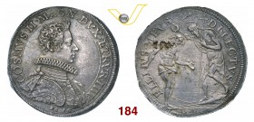 FIRENZE COSIMO II DE' MEDICI (1609-1621) Piastra 1610. D/ Busto corazzato con collare alla spagnola R/ Il Battesimo di Geesù. R.M. 3 MIR 259/2 Ag g 32...