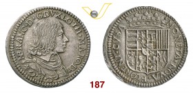FIRENZE NICCOLO' FRANCESCO DI LORENA (1634-1635) Testone 1634. D/ Busto drappeggiato e corazzato R/ Stemma coronato. MIR 319/1 Ag g 8,83 SPL