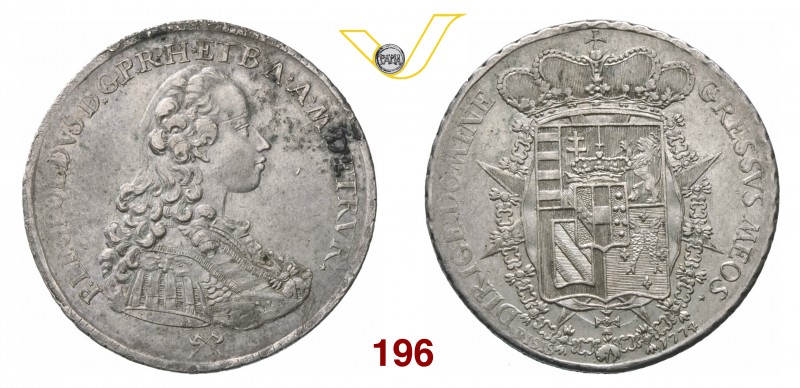 FIRENZE PIETRO LEOPOLDO I DI LORENA (1765-1790) Francescone 1774. CNI 50 MIR 379...