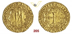GENOVA SIMON BOCCANEGRA, Doge I (1339-1344) Genovino. D/ Castello entro cornice d'archi, sigla A in finale di legenda R/ Croce patente entro cornice d...