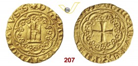 GENOVA NICOLA GUARCO, Doge VIII (1378-1383) Genovino. D/ Castello entro cornice d'archi R/ Croce entro cornice d'archi. CNI 14 Lun. 43 MIR 45 Au g 3,5...