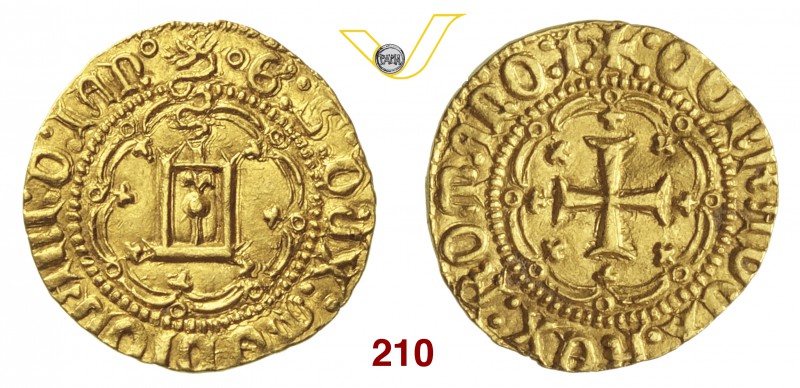 GENOVA GALEAZZO MARIA SFORZA (1466-1476) Ducato. D/ Castello sormontato da bisci...