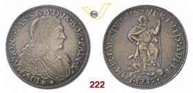 GUASTALLA GIUSEPPE MARIA GONZAGA (1729-1746) Ducato 1732. D/ Busto corazzato R/ Statua di Don Ferrante I che calpesta un satiro trafitto dalla lancia....