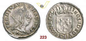 LIVORNO FERDINANDO II DE' MEDICI (1621-1670) Luigino s.d. (?) D/ Testa coronata R/ Stemma coronato. MIR tipo 60 Ag g 2,16 • Un lieve difetto del tonde...