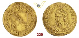 LUCCA REPUBBLICA (1369-1799) Scudo d'oro 1552. D/ Stemma R/ Il Volto Santo coronato. MIR 185 Au g 3,30 SPL